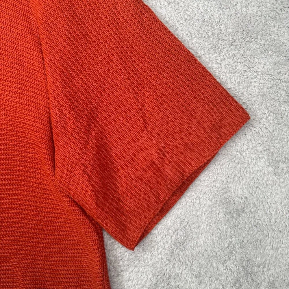 Tweeds Womens Sweater Plus Size Cardigan Acrylic Knit Orange 1x Turtleneck‎